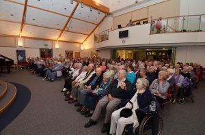 The audience of 300 pictured enjoying an evening of Festive Fun with Fleet Lions