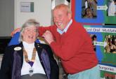 The DG gets the Dentaid Treatment from Blackmore Vale Lion Roy Schofield.