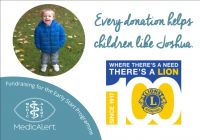 Lions 100 label for collection bucket