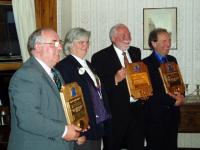 The newly installed Melvin Jones Fellows of Newport Lions Club with DG Judith