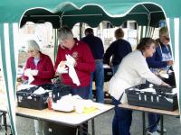 The DG helps prepare the Hot Dogs