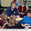 Santa looks on during the festive feast.