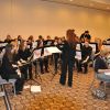 The band plays as Lions arrive
