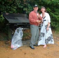 DG Brigid enjoying the outdoor life with Lion Brian Butler at the Zone 3F picnic
